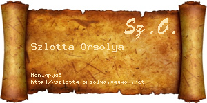 Szlotta Orsolya névjegykártya